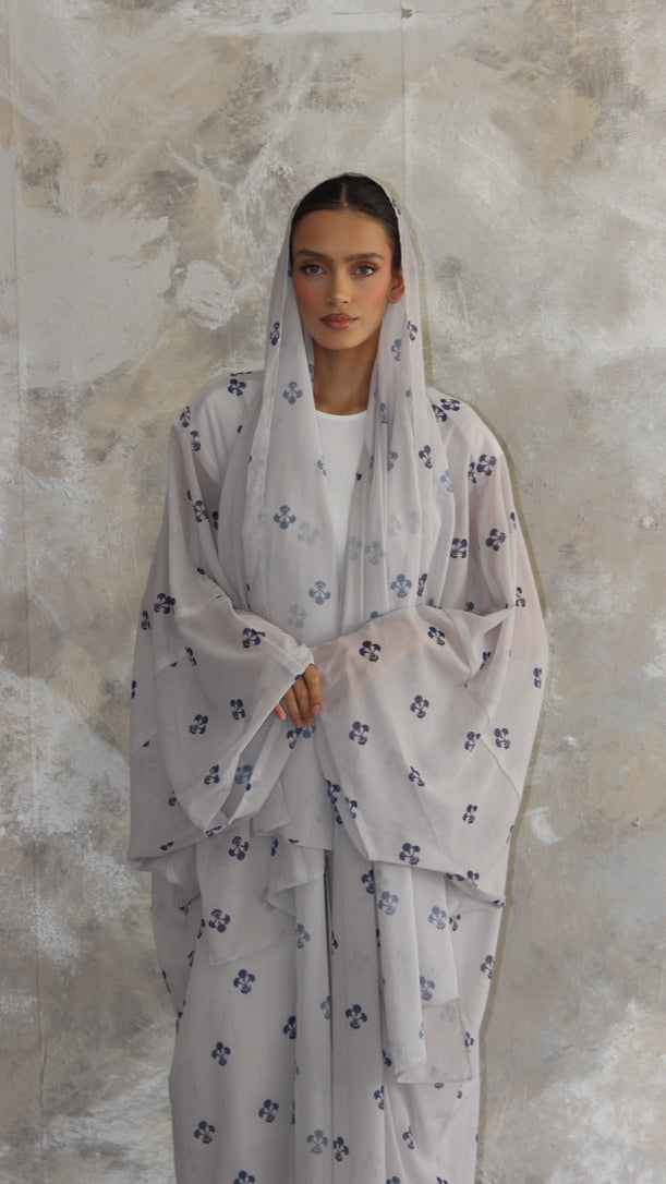 Sommer Sailor Printed Kimono and Scarf Set