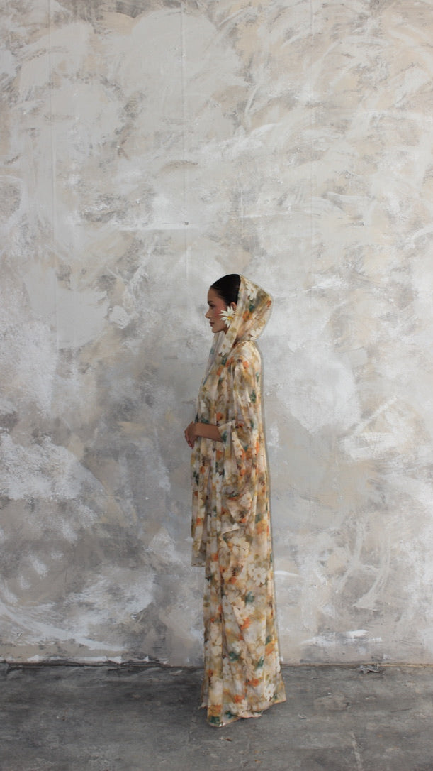 (Pre-Order only ~ shipped after 03 September 2025) Sand Printed Kimono and Scarf Set
