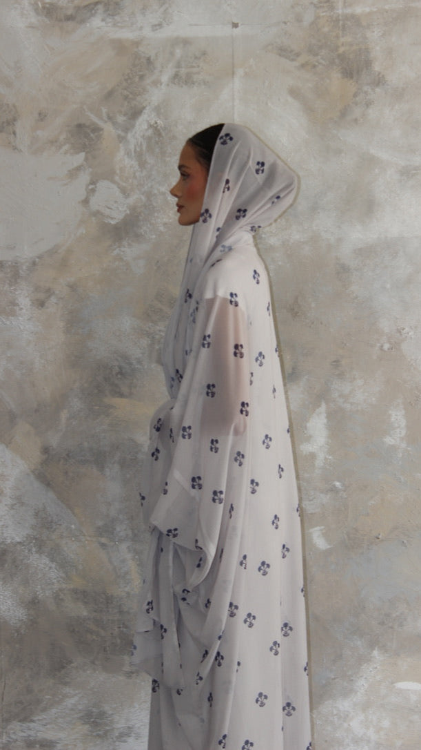 Sommer Sailor Printed Kimono and Scarf Set