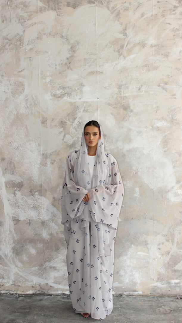 Sommer Sailor Printed Kimono and Scarf Set