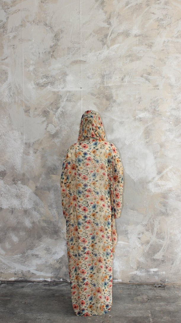Sommer Sunflower Printed Kimono and Scarf Set
