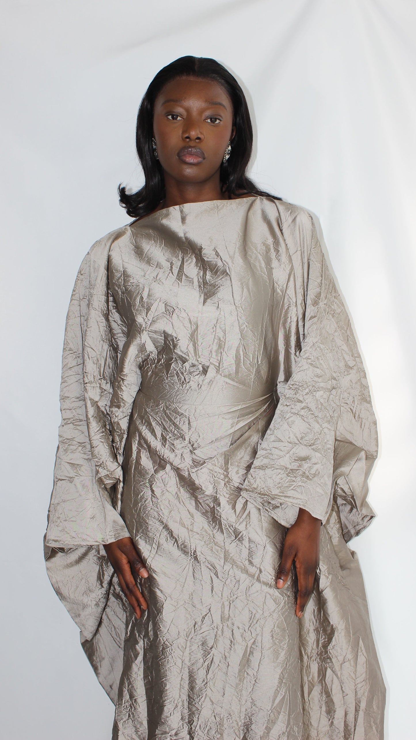 Azina Oversized Dress in Stone