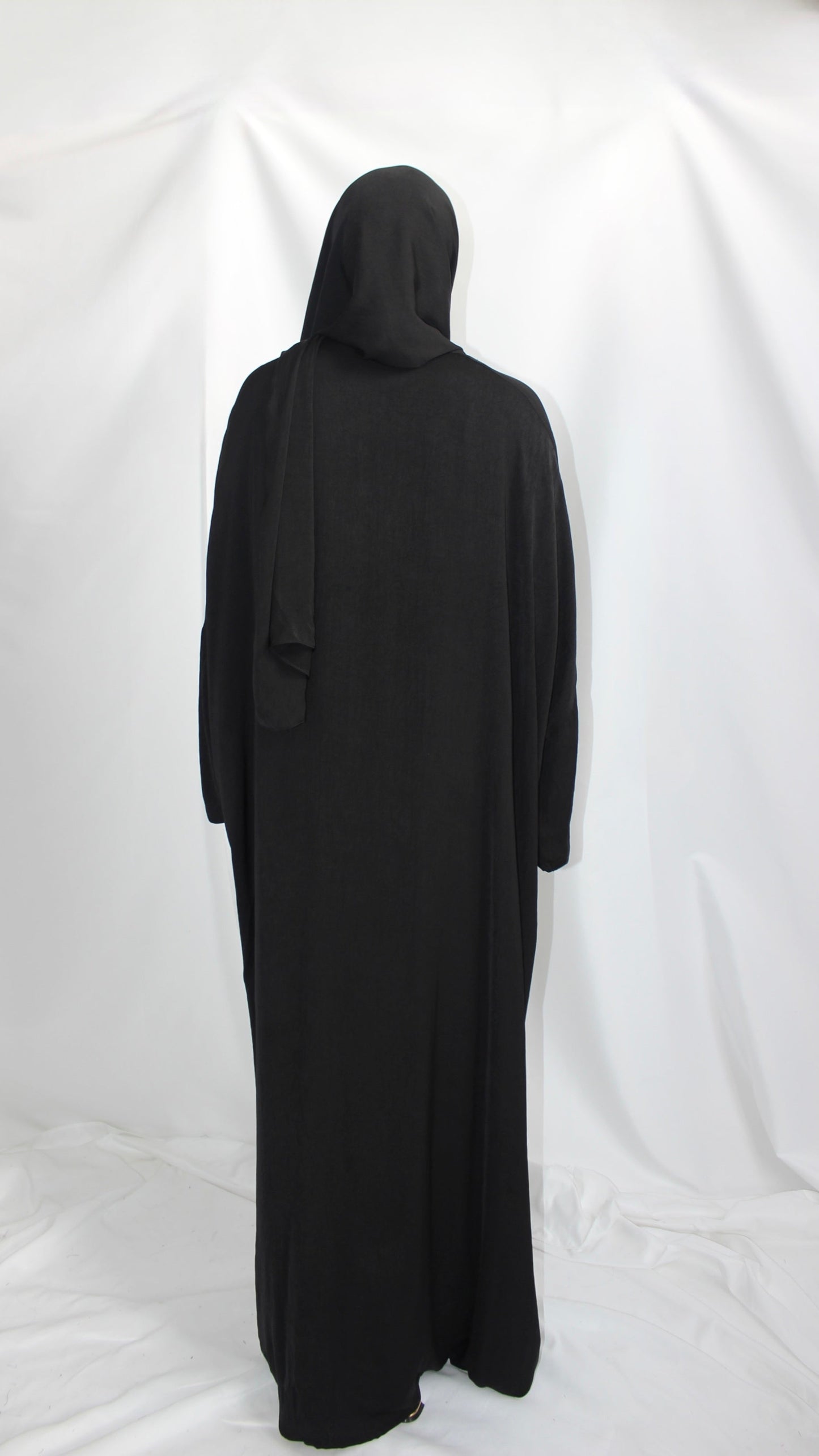 Ilham Abaya with Scarf Attached in Black
