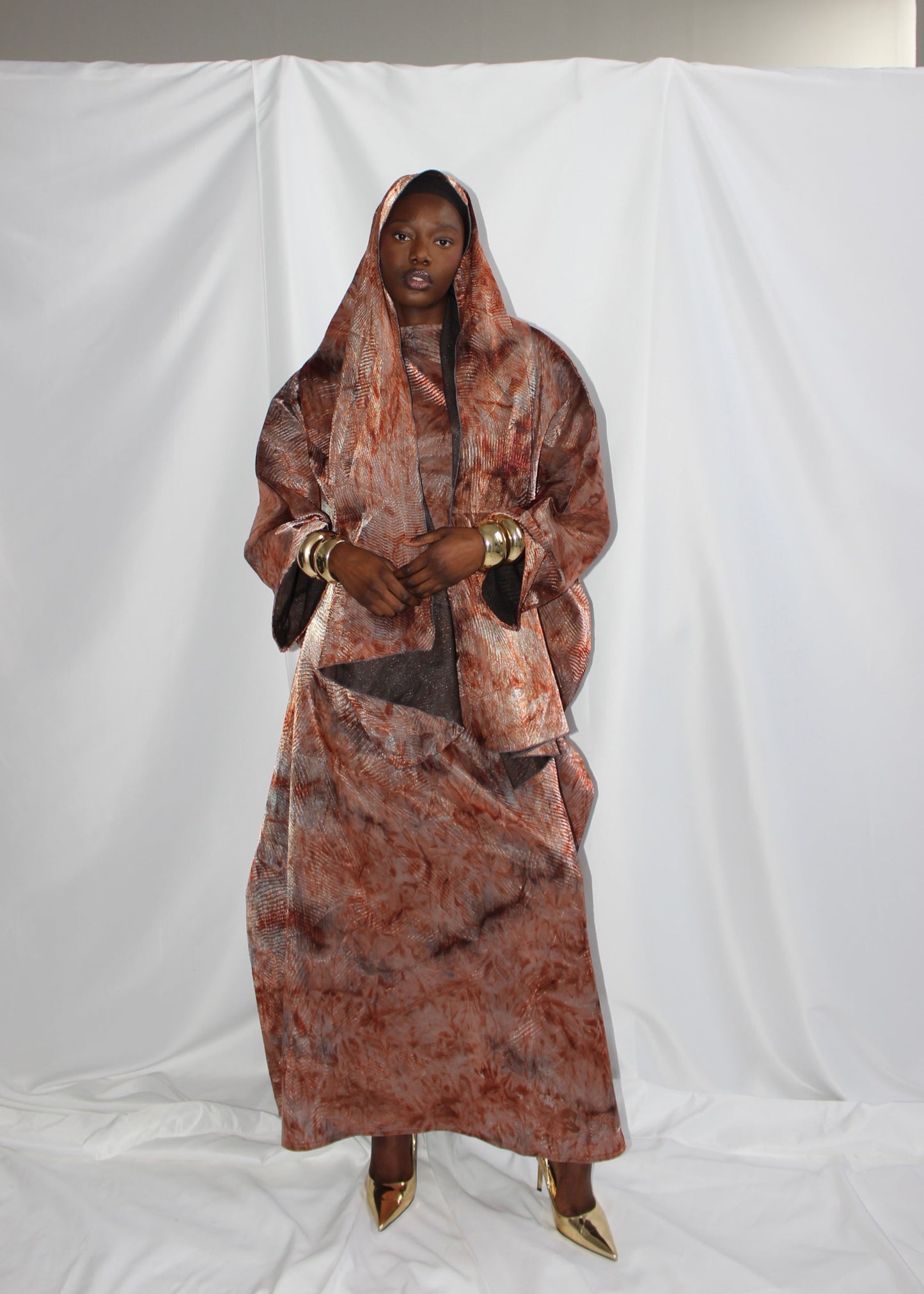 Zyva Dress in Orange With Matching Hijab/Scarf