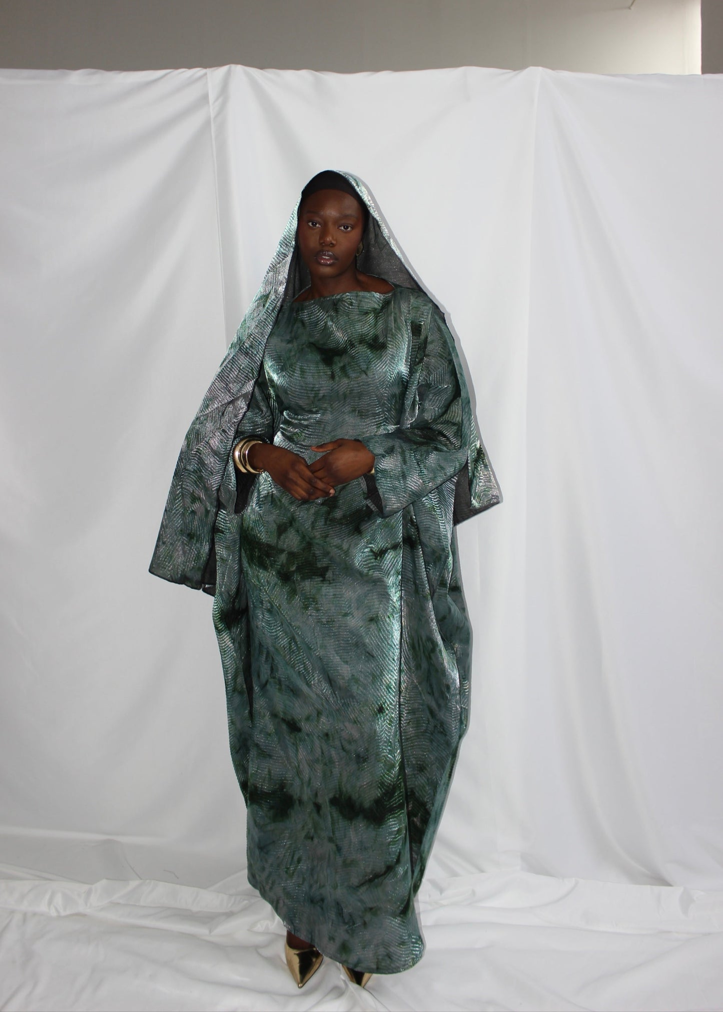 Zyva Dress in Ocean With Matching Hijab/Scarf