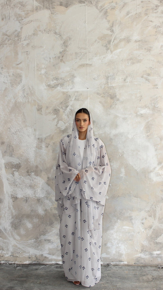 Sommer Sailor Printed Kimono and Scarf Set