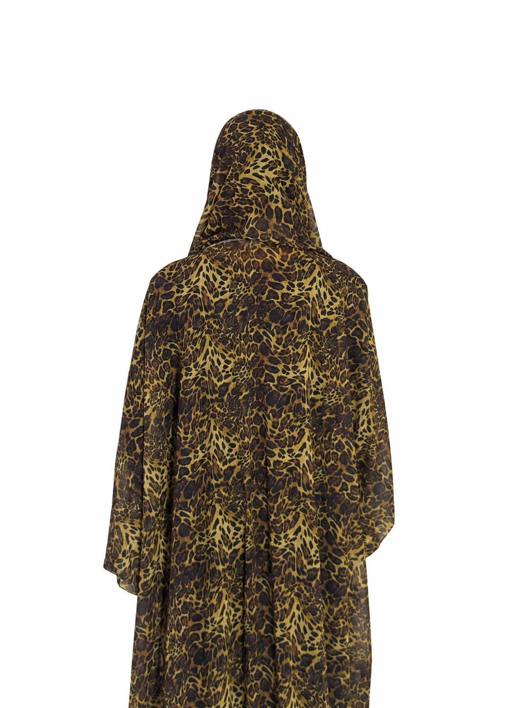 Aliya Prints - Leopard Print (Yellow Tone) Abaya and Scarf Set