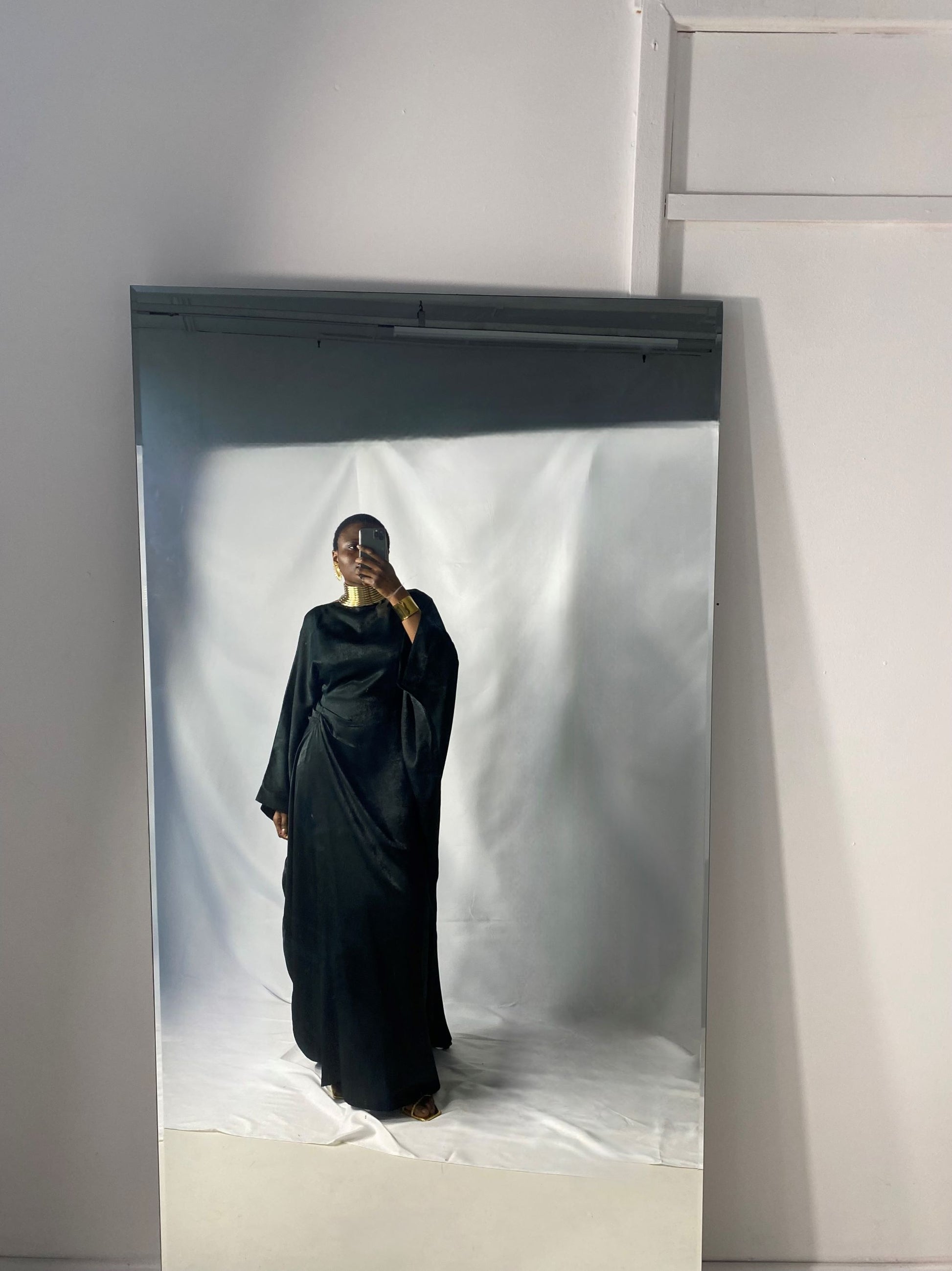 Hanifa Abaya & Scarf Set in Dark Green