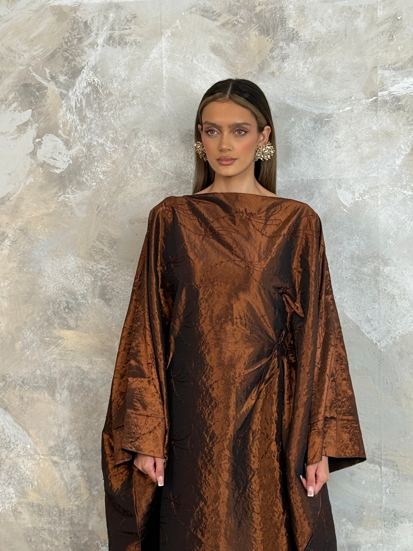 Sai Kaftan Style Dress in Brown