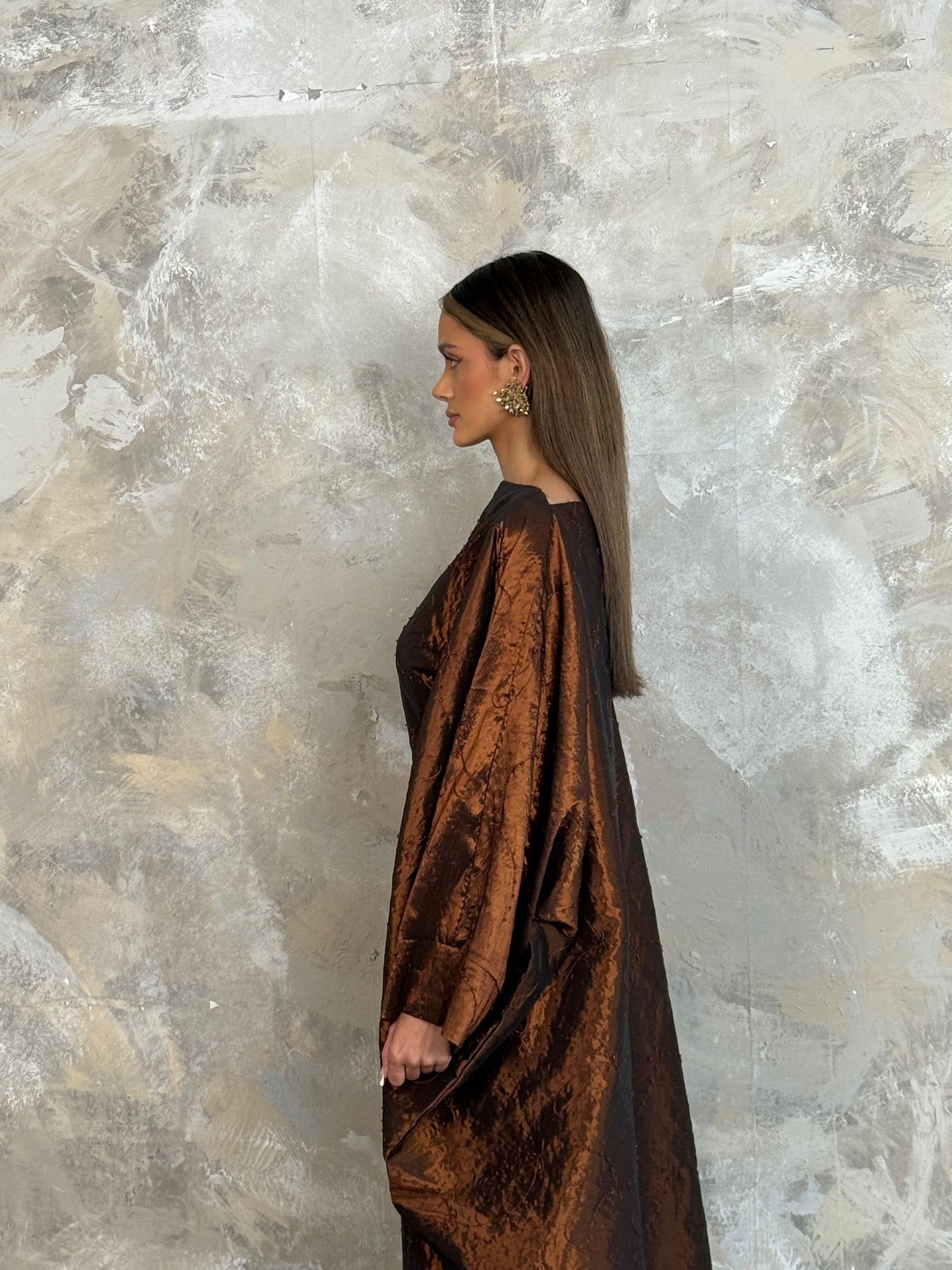 Sai Kaftan Style Dress in Brown
