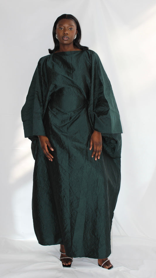 Azina Oversized Dress in Dark Green