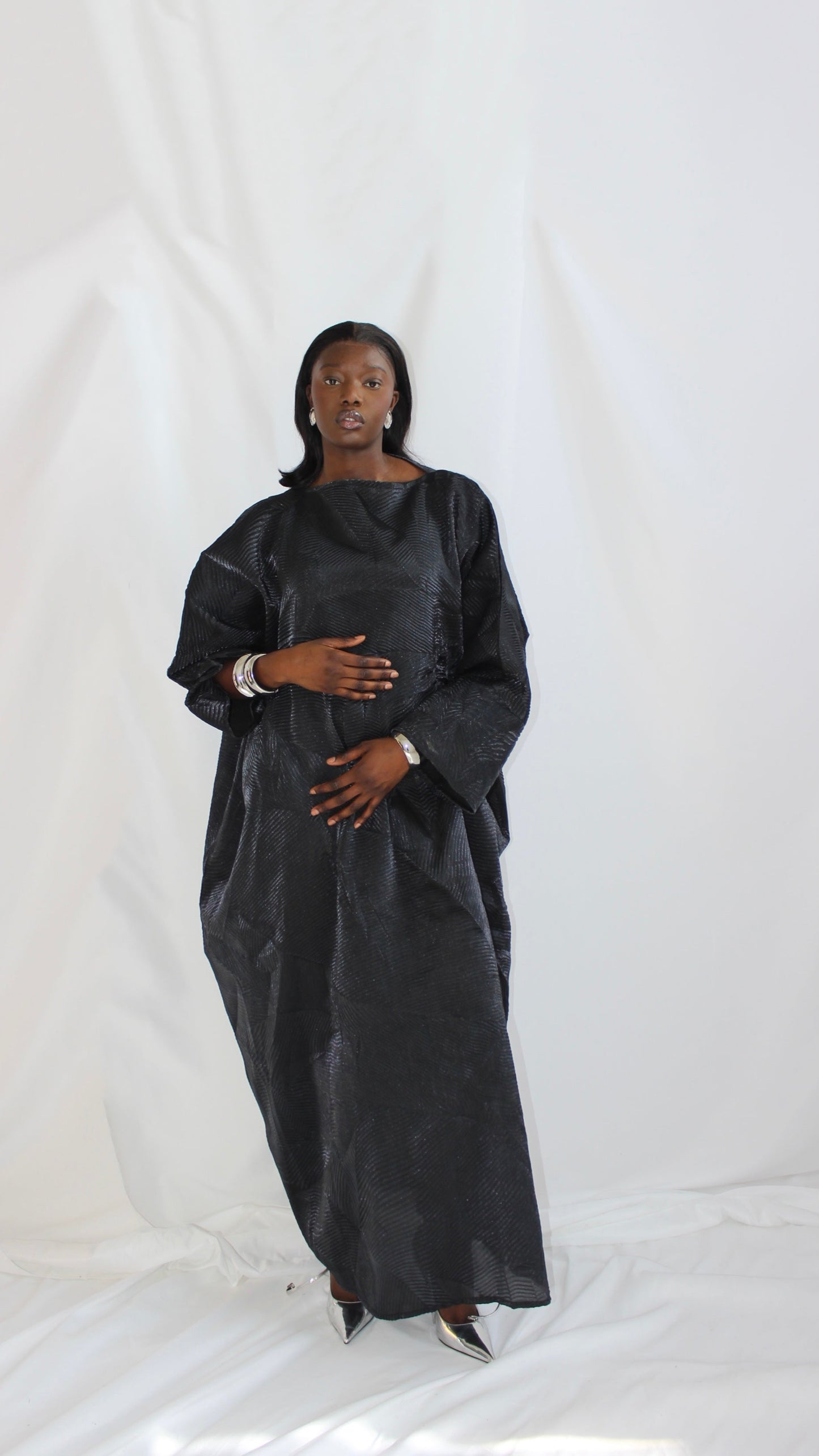 Nene Dress in Charcoal With Matching Hijab/Scarf