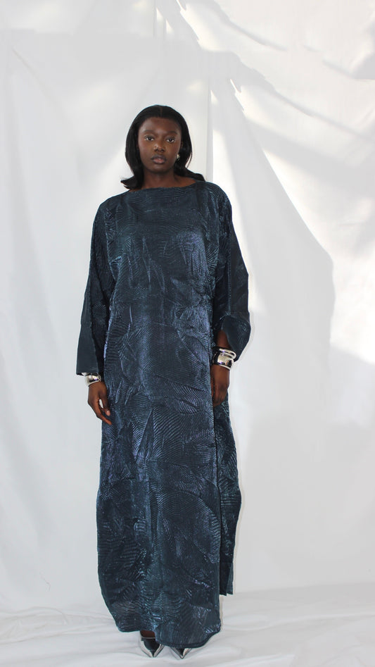Nene Dress in Teal Blue With Matching Hijab/Scarf