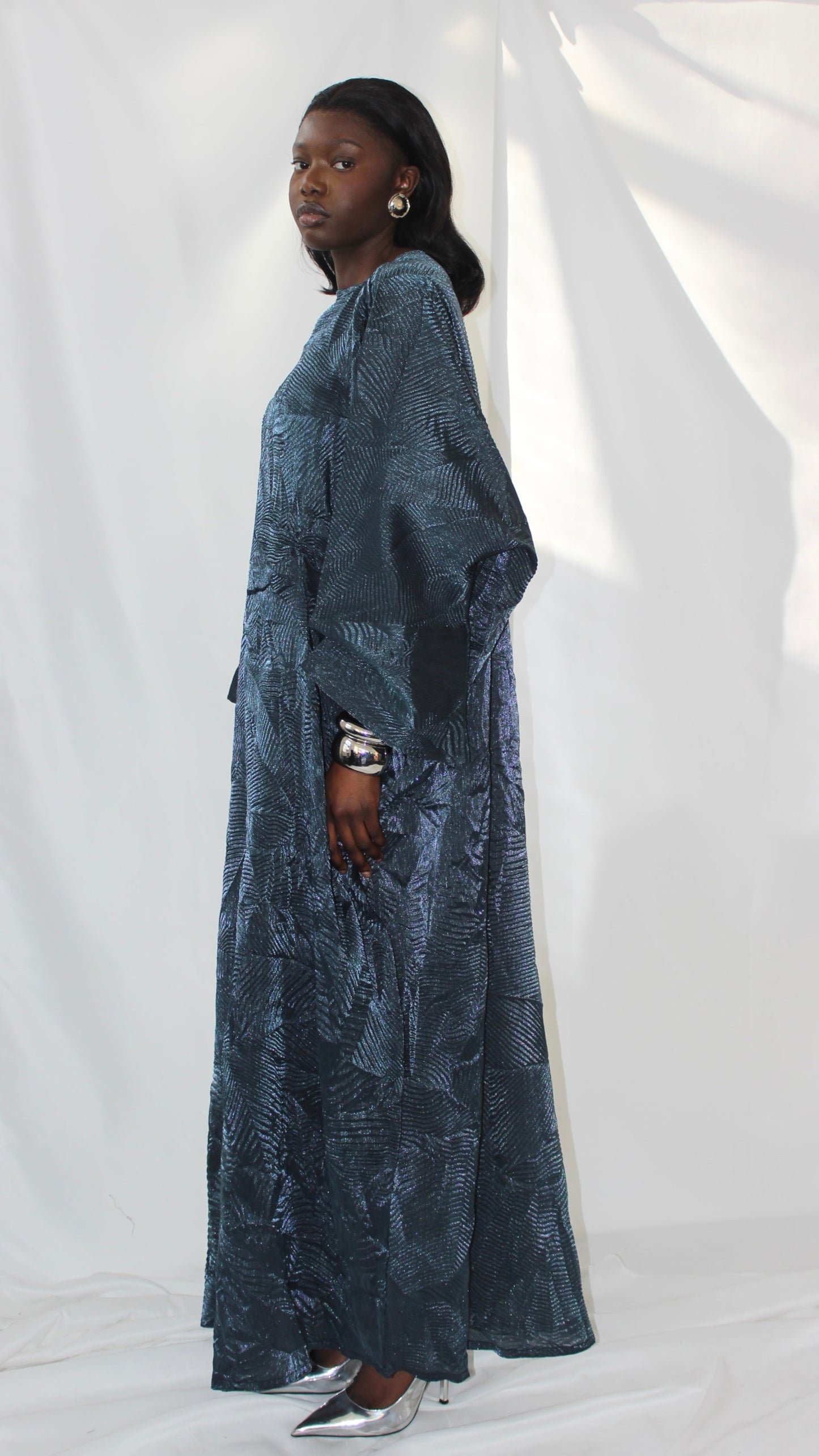 Nene Dress in Teal Blue With Matching Hijab/Scarf