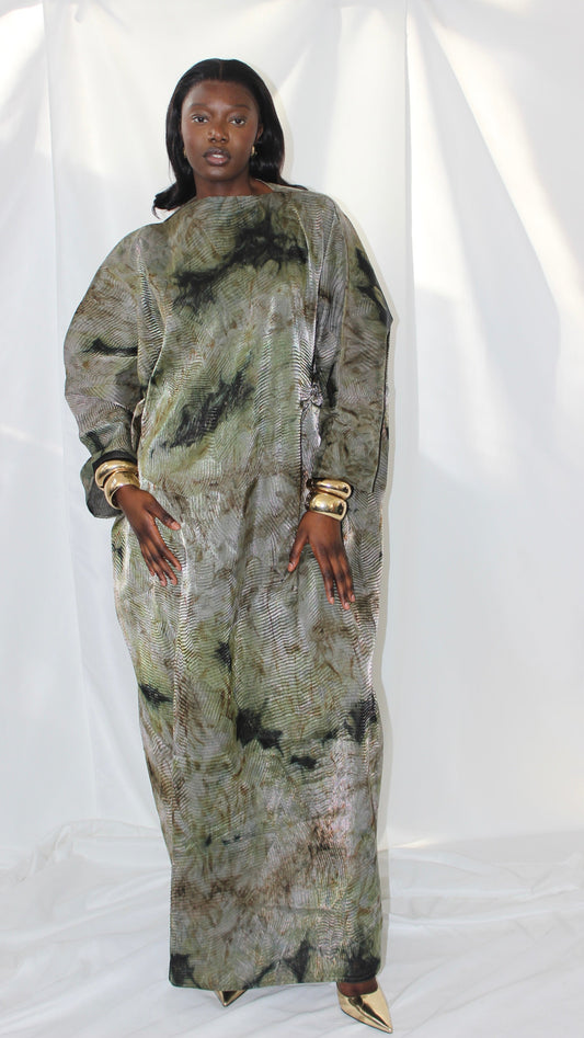 Zyva Dress in Green With Matching Hijab/Scarf