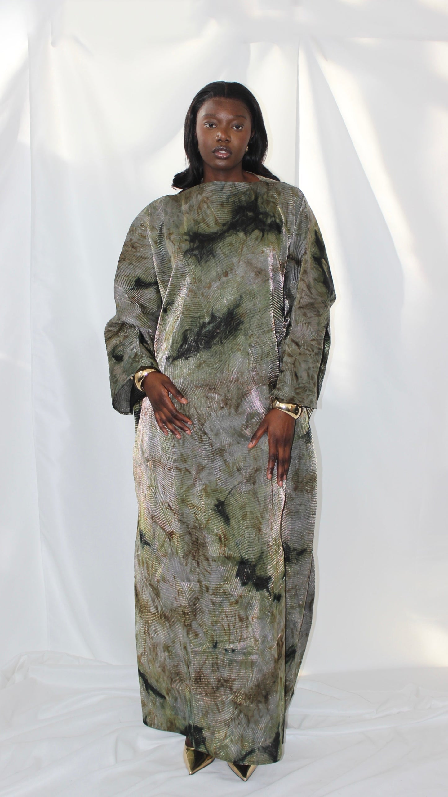 Zyva Dress in Green With Matching Hijab/Scarf
