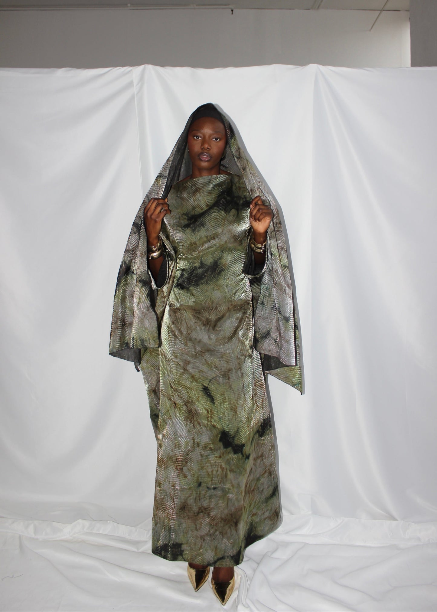 Zyva Dress in Green With Matching Hijab/Scarf