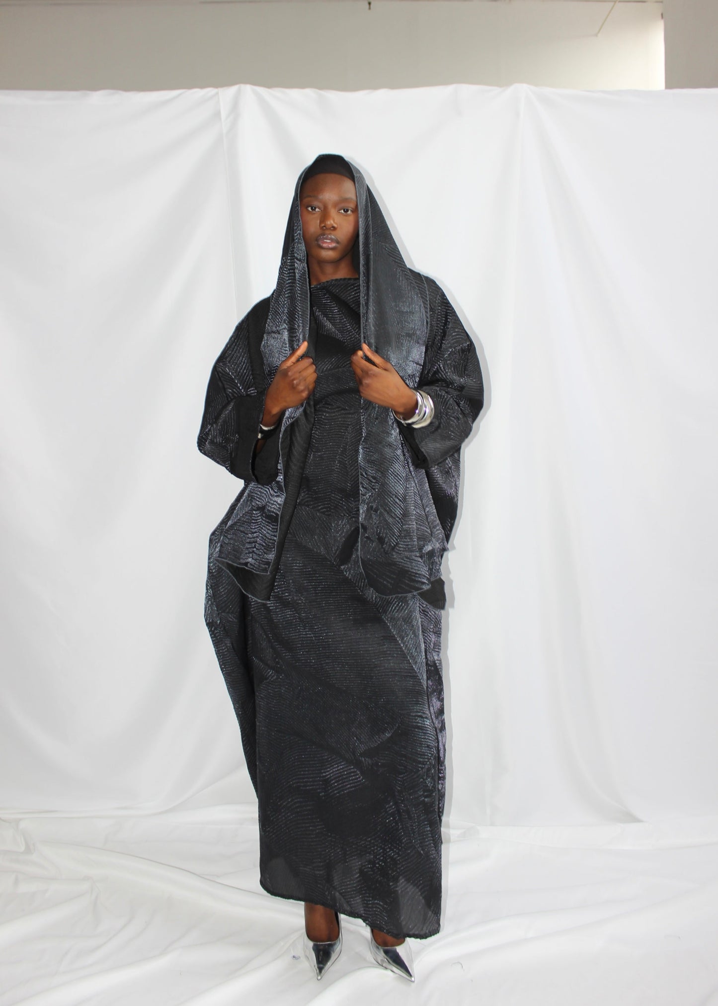 Nene Dress in Charcoal With Matching Hijab/Scarf