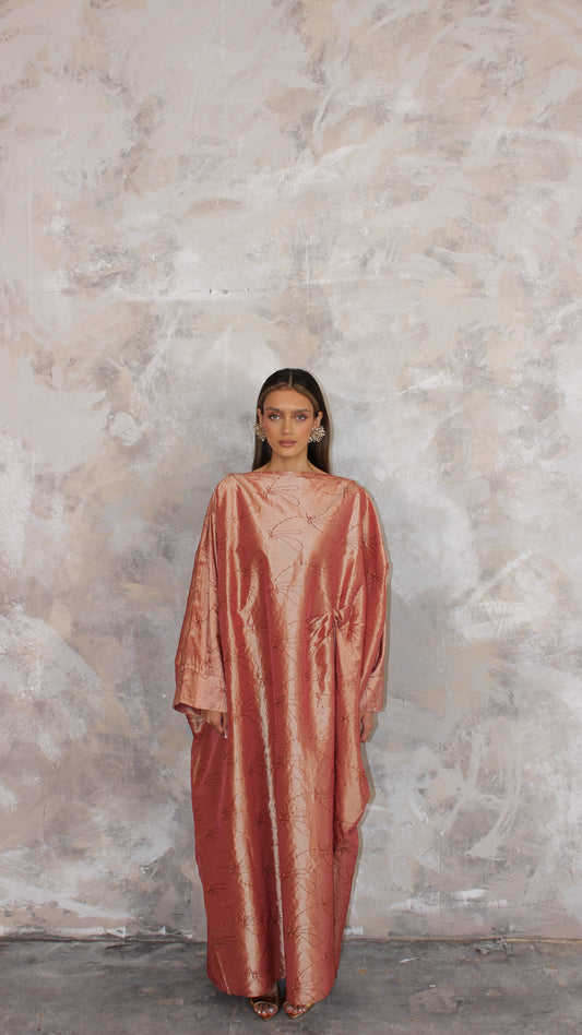 Sai Kaftan Style Dress in Peach