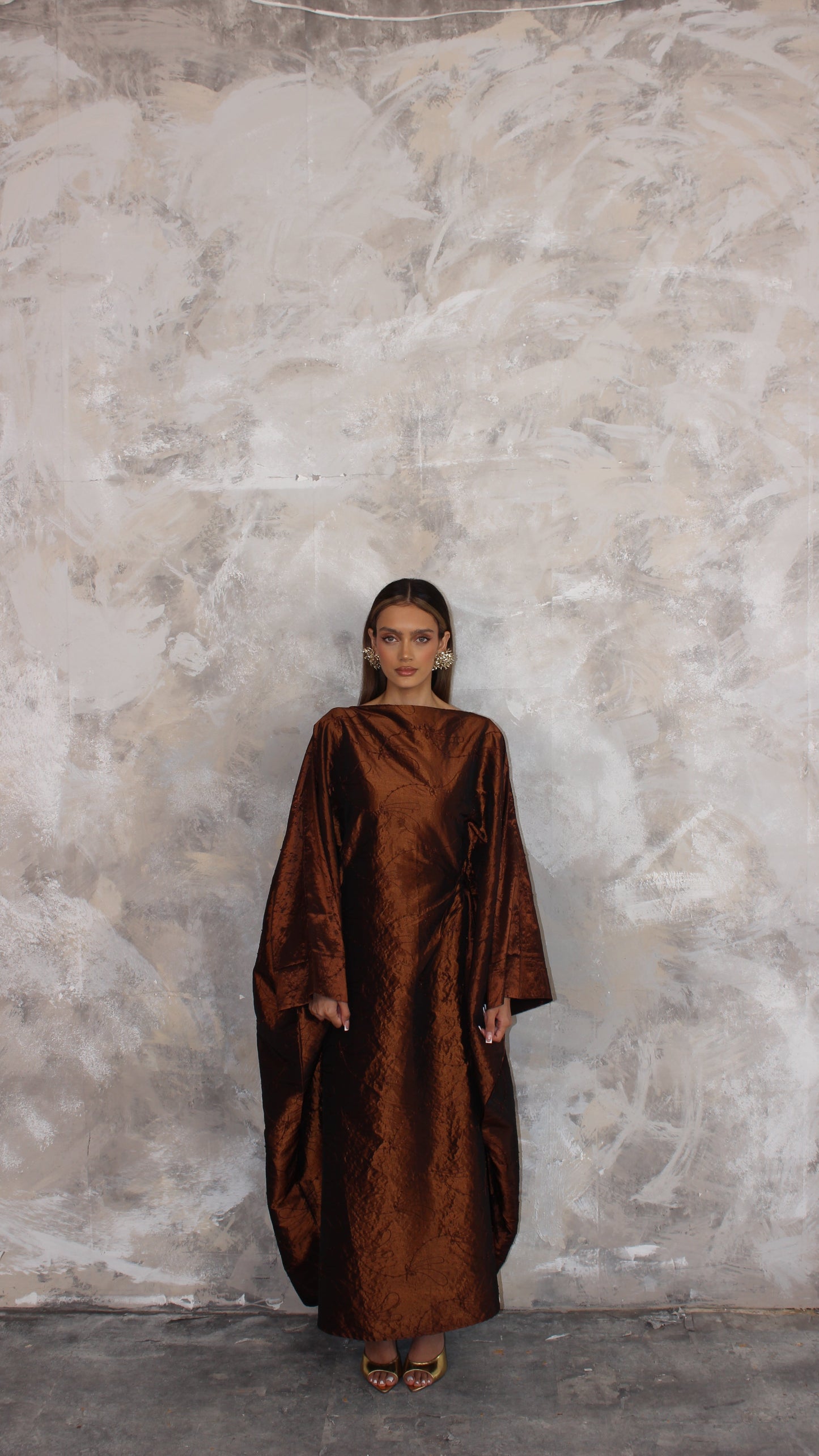 Sai Kaftan Style Dress in Brown