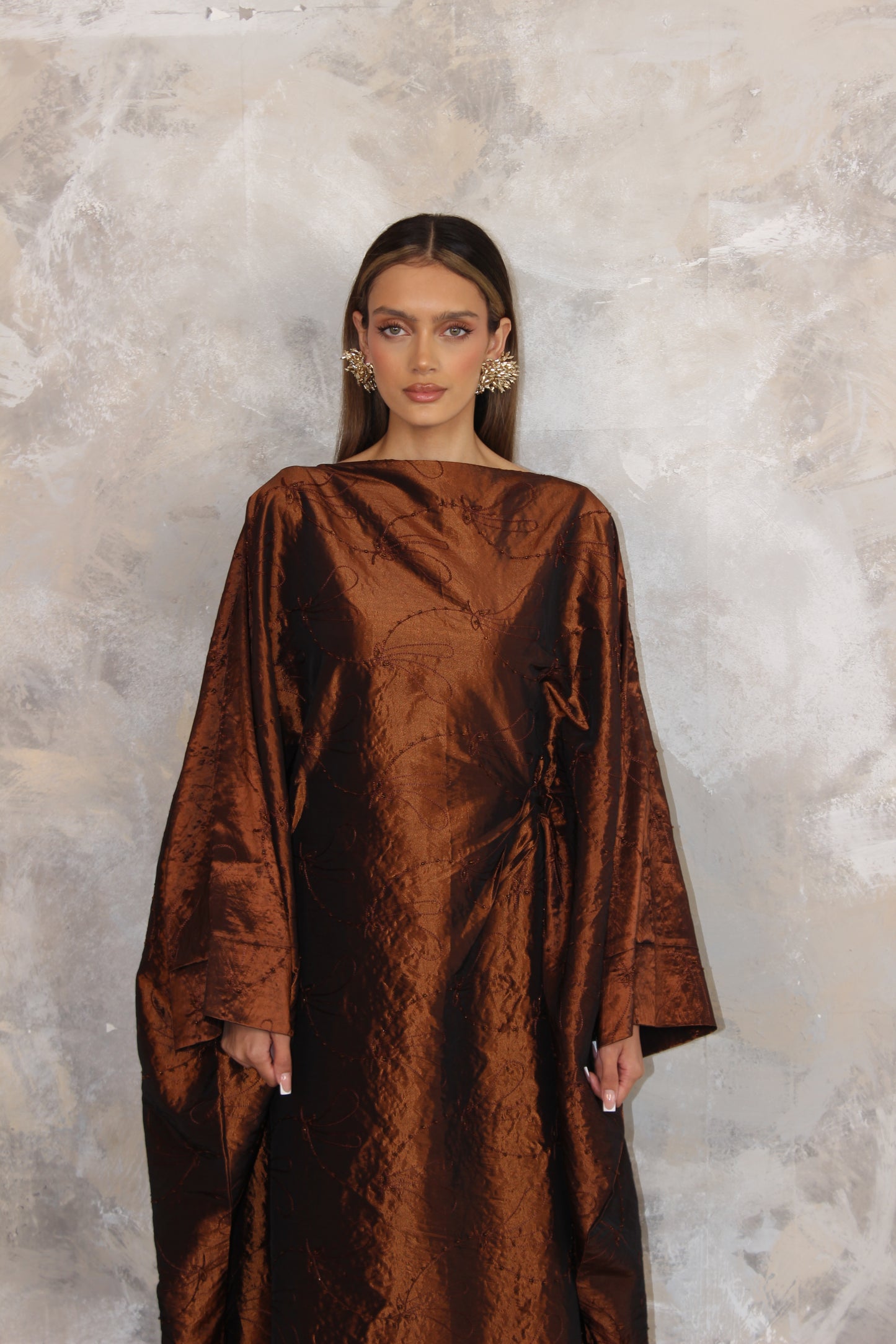 Sai Kaftan Style Dress in Brown