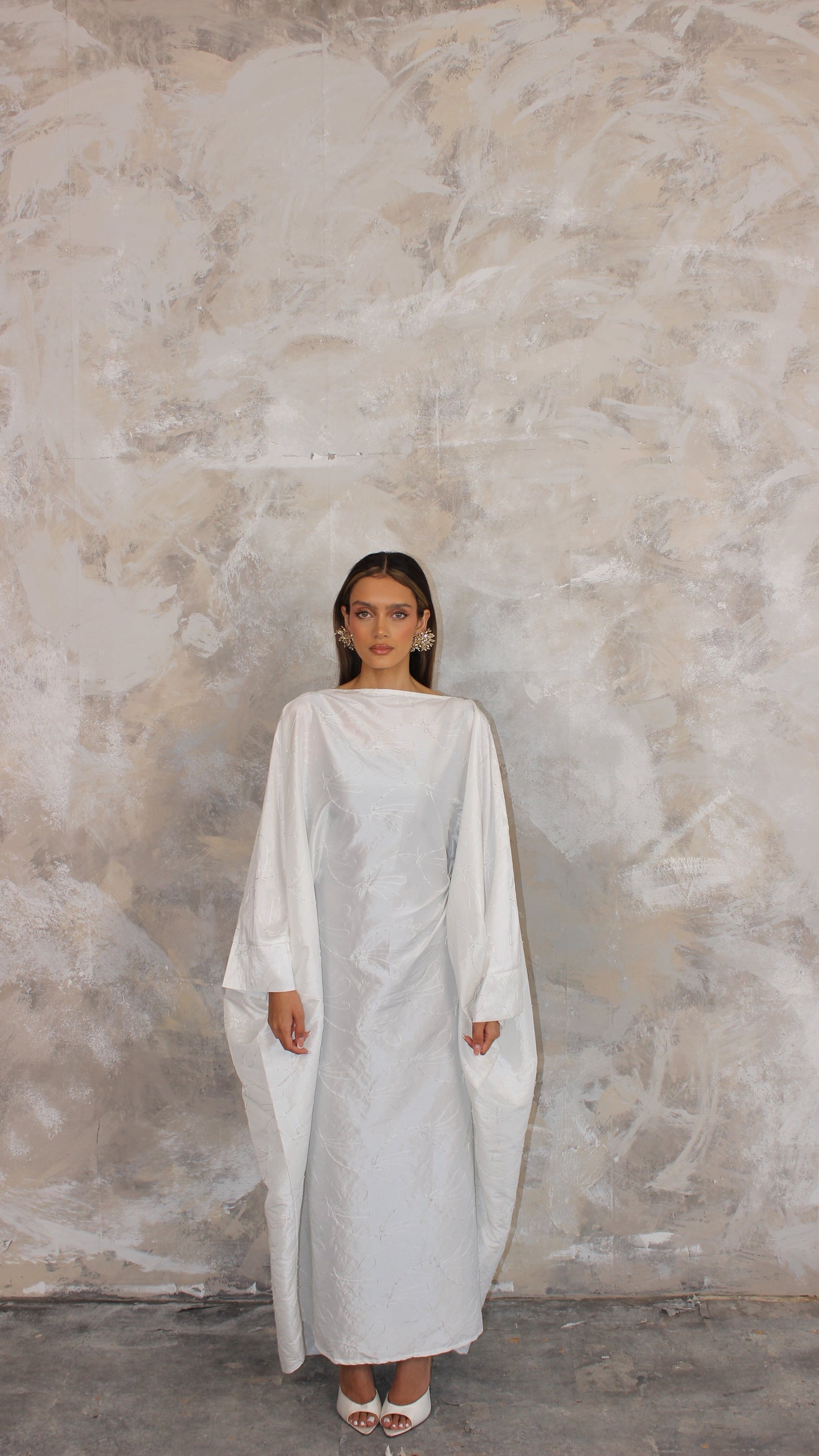 Sample piece at a sample price - Sai Kaftan Style Dress in White