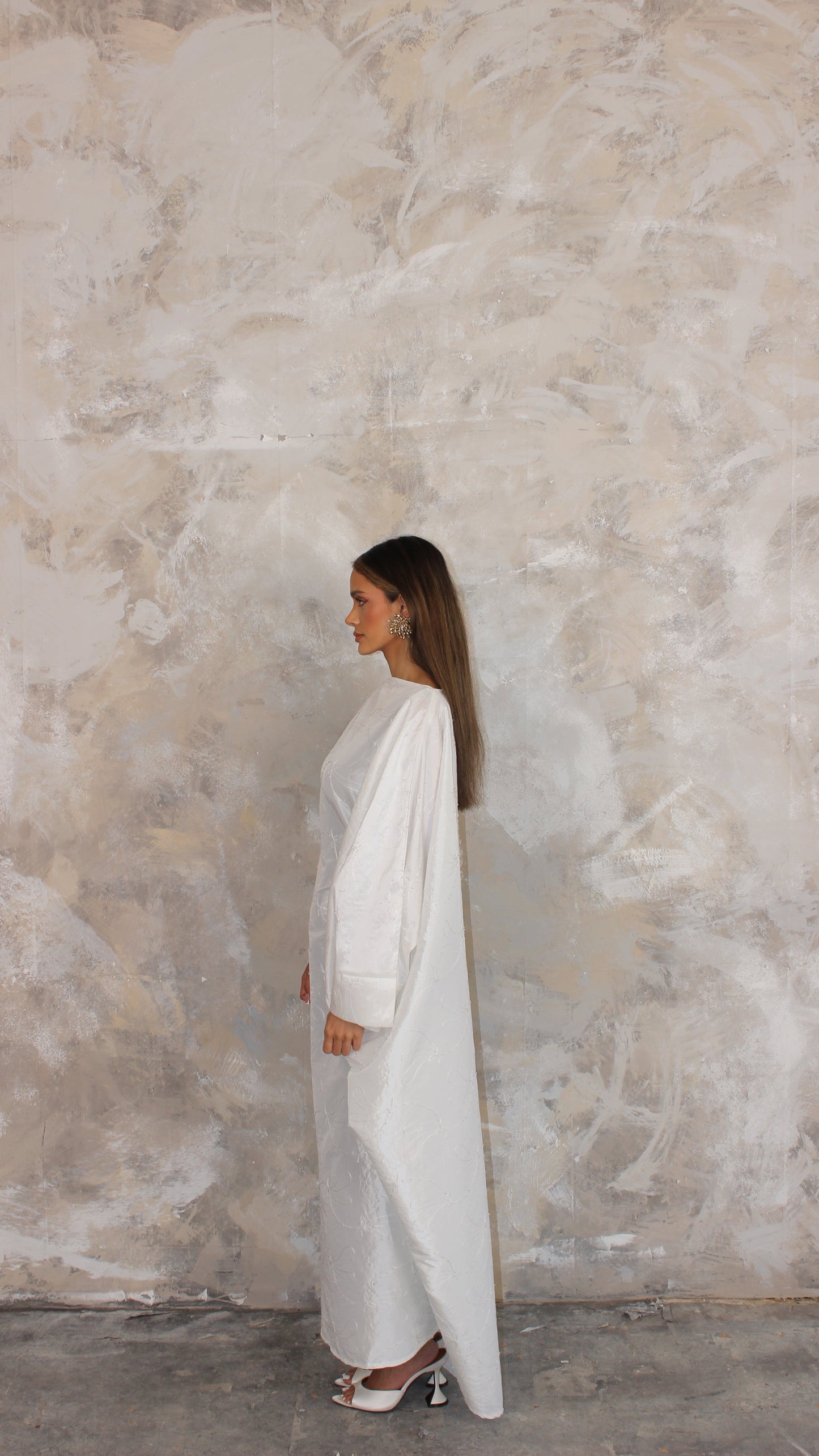 Sample piece at a sample price - Sai Kaftan Style Dress in White