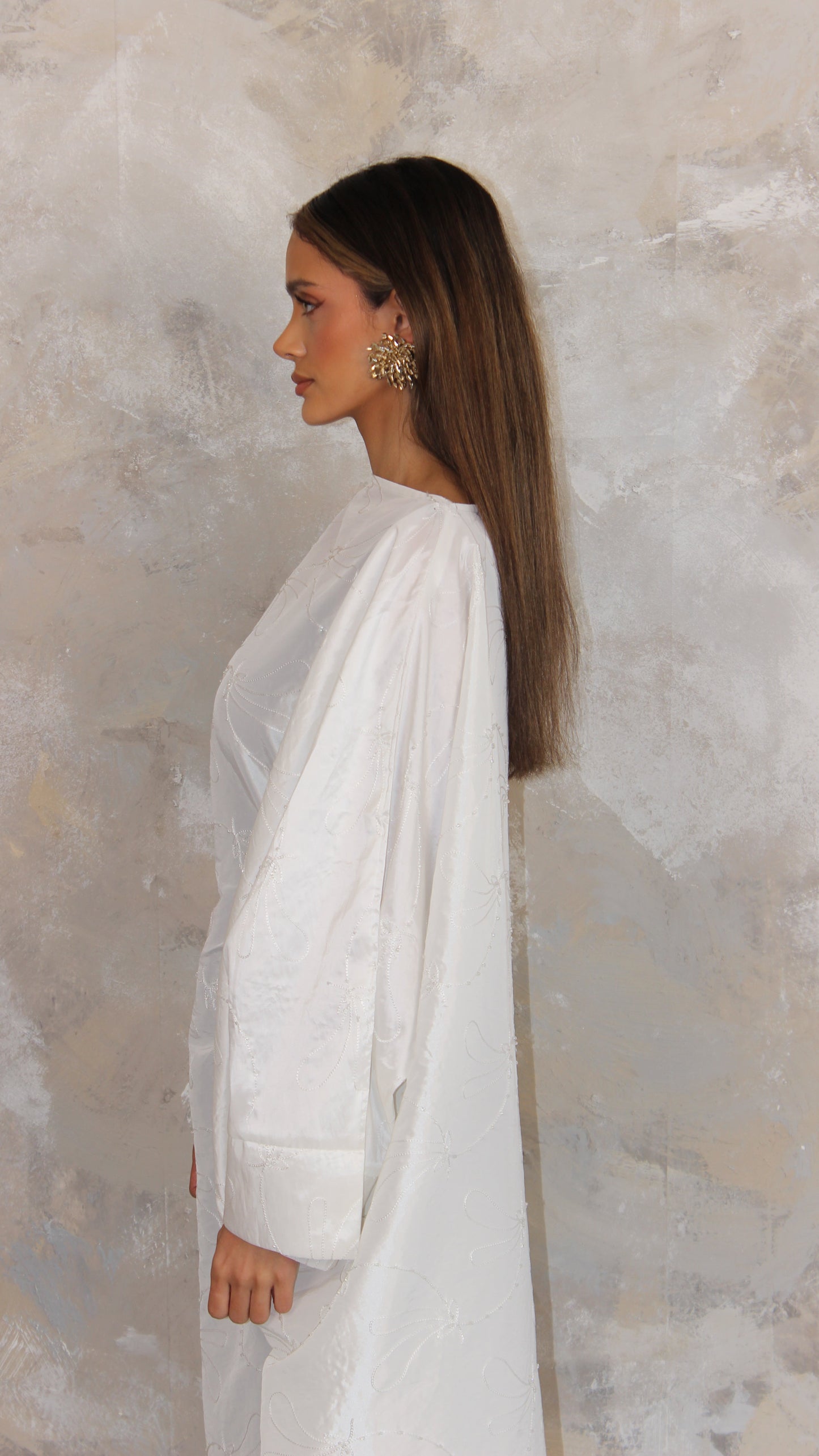 Sample piece at a sample price - Sai Kaftan Style Dress in White