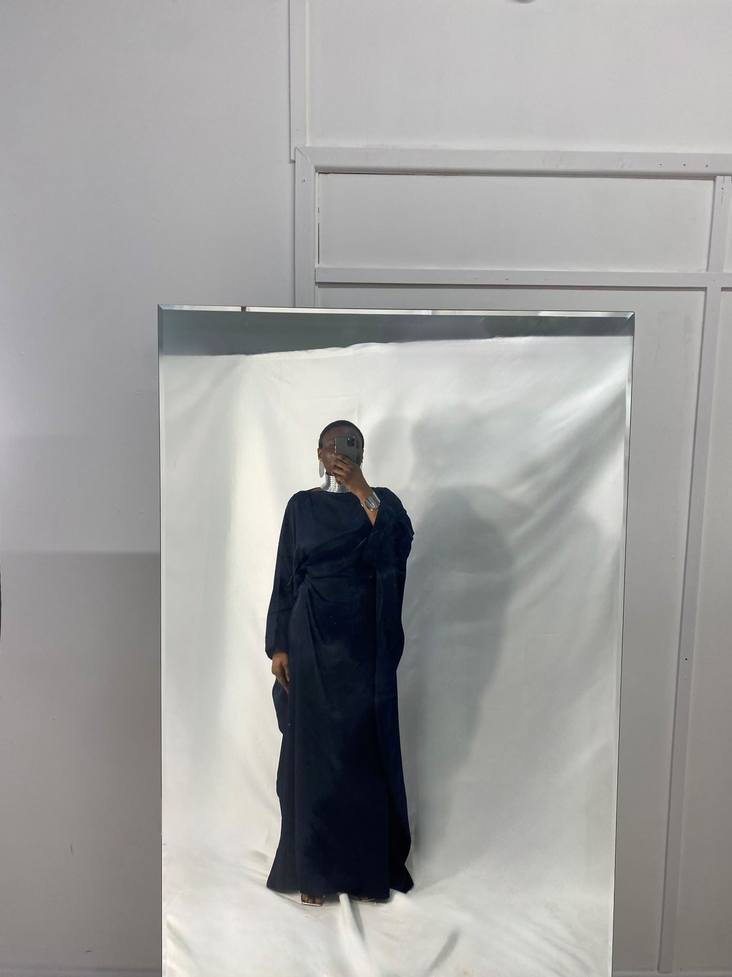 Hanifa Abaya & Scarf Set in Navy Blue